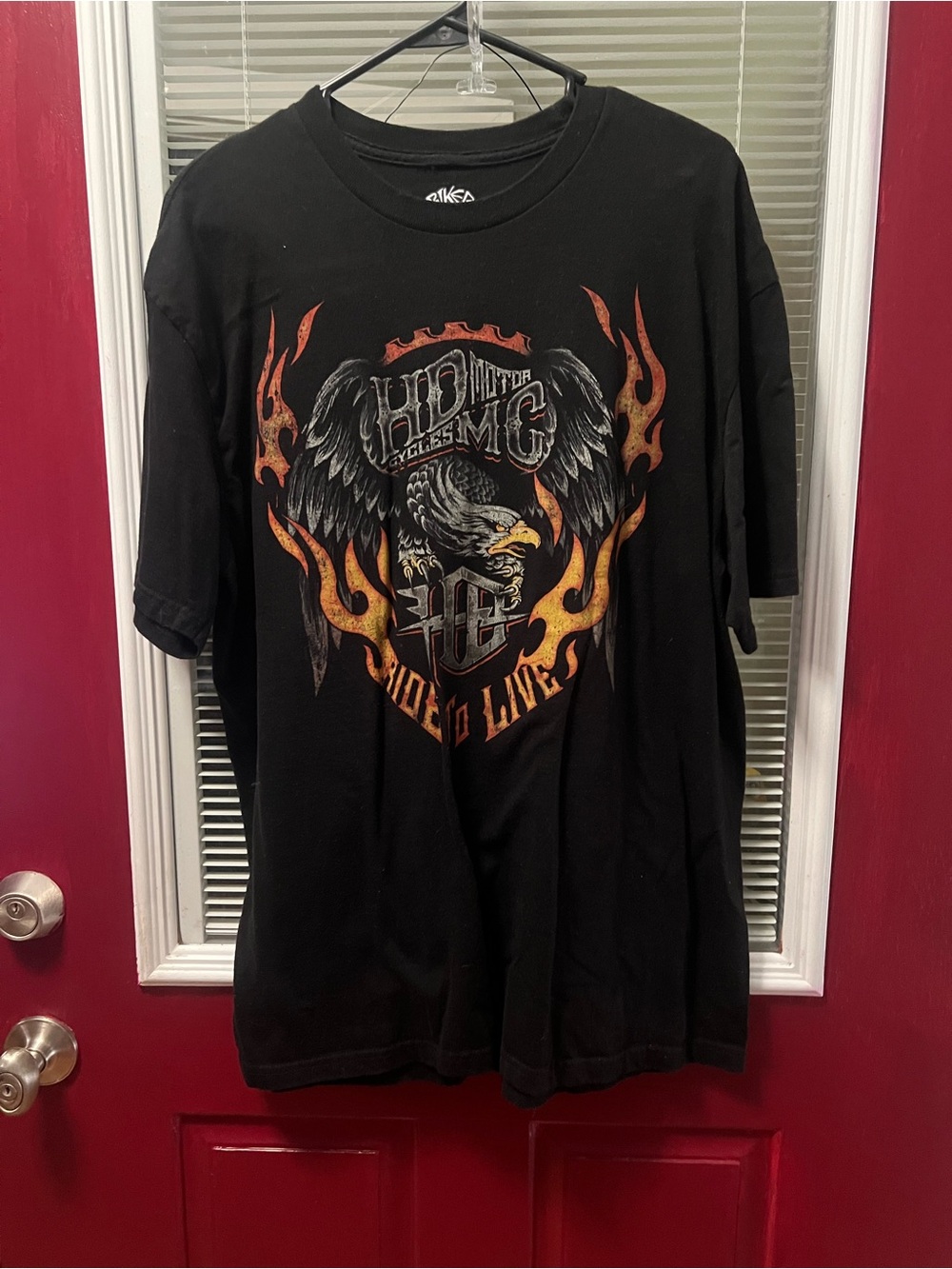 Harley-Davidson Black Graphic Eagle Flame El Paso, TX Men's Shirt